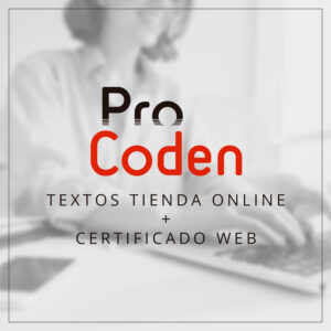 programador web textos tienda + certificado